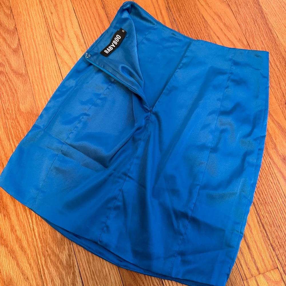 Babyboo Fashion High Waisted Mini Skirt (Royal Blue) - Picture 8 of 8